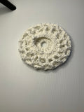 Crochet Hair Bun Net for Dance, Horse Riding, Wedding Handmade - Off White