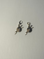 Knitting Needles and Yarn Charm, Handbag Dangle, Zipper Pull, Key ring, Bracelet