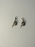 Knitting Needles and Yarn Charm, Handbag Dangle, Zipper Pull, Key ring, Bracelet