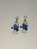 Brainy Smurf  Charm Clip-On, European, KeyRing, Zipper Pull, Handbag Dangle,Bracelet