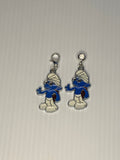 Brainy Smurf  Charm Clip-On, European, KeyRing, Zipper Pull, Handbag Dangle,Bracelet