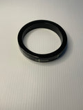 Wooden Look Style Acrylic Bangle Black  with Cream Cross Detail Slide on Gift