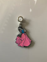 Princess Charm Clip-On European Bail  Bag Dangle Zipper Pull Key ring Charm