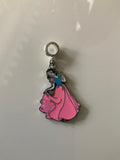 Princess Charm Clip-On European Bail  Bag Dangle Zipper Pull Key ring Charm