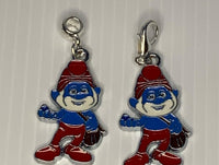Papa Smurf  Charm Clip-On, European, KeyRing, Zipper Pull, Handbag Dangle,Bracelet