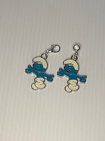 Clumsy Smurf  Charm Clip-On, European, KeyRing, Zipper Pull, Handbag Dangle,Bracelet