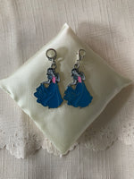 Princess Charm Clip-On European Bail  Bag Dangle Zipper Pull Key ring Charm