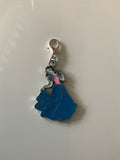 Princess Charm Clip-On European Bail  Bag Dangle Zipper Pull Key ring Charm