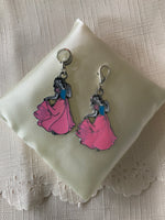 Princess Charm Clip-On European Bail  Bag Dangle Zipper Pull Key ring Charm