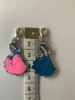 Princess Charm Clip-On European Bail  Bag Dangle Zipper Pull Key ring Charm