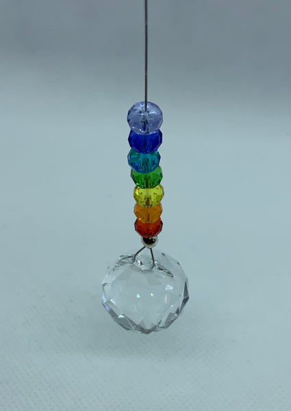 Chakra Crystal Suncatcher with a 20cm Crystal