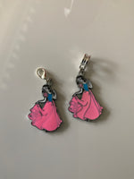 Princess Charm Clip-On European Bail  Bag Dangle Zipper Pull Key ring Charm