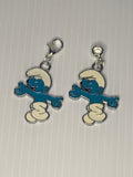 Clumsy Smurf  Charm Clip-On, European, KeyRing, Zipper Pull, Handbag Dangle,Bracelet