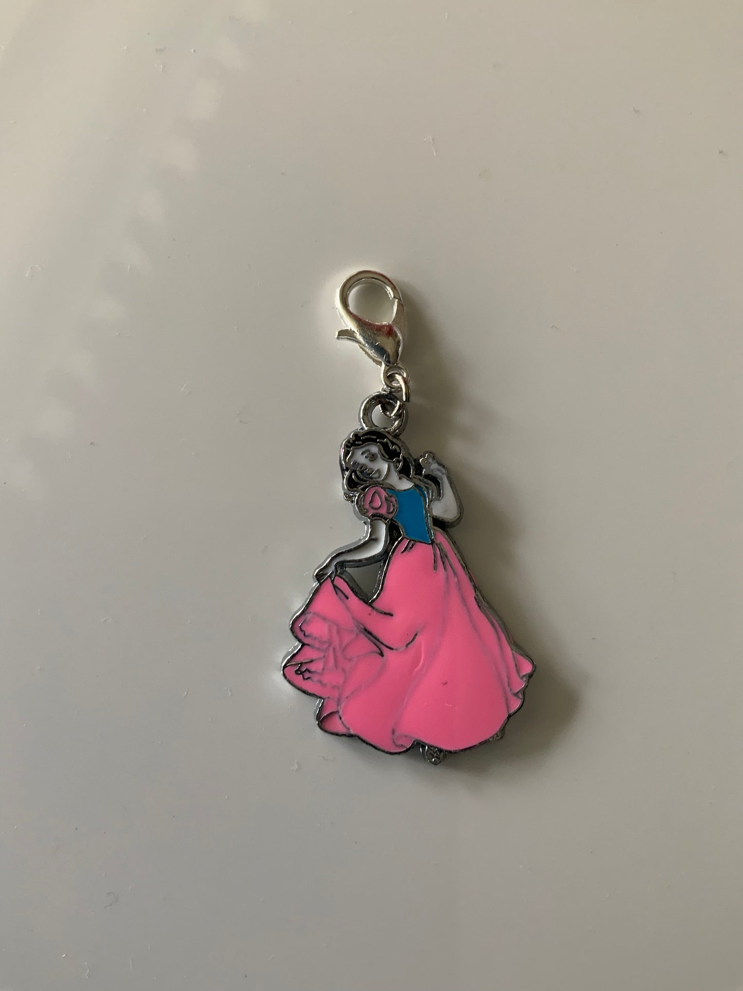 Princess Charm Clip-On European Bail  Bag Dangle Zipper Pull Key ring Charm