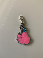 Princess Charm Clip-On European Bail  Bag Dangle Zipper Pull Key ring Charm