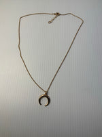 Horseshoe Gold Plate Charm Pendant Fine Link Necklace