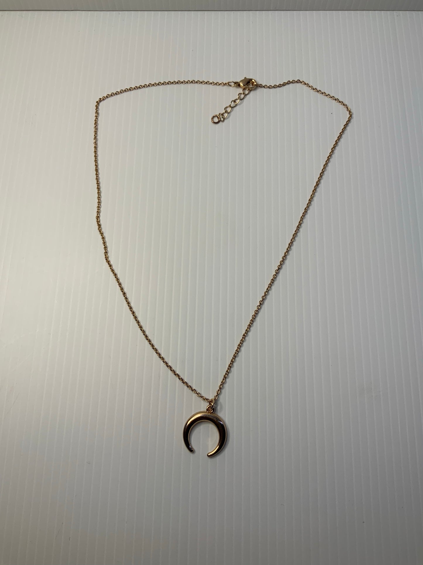 Horseshoe Gold Plate Charm Pendant Fine Link Necklace