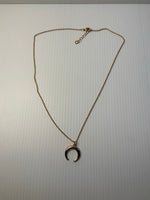 Horseshoe Gold Plate Charm Pendant Fine Link Necklace