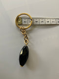 Keyring Gold Plated Split Ring  Assortment Oval Crystal Beads mixed colours