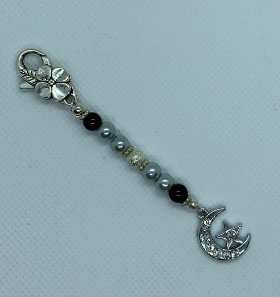 Moon, Star sparkly Handbag Dangle