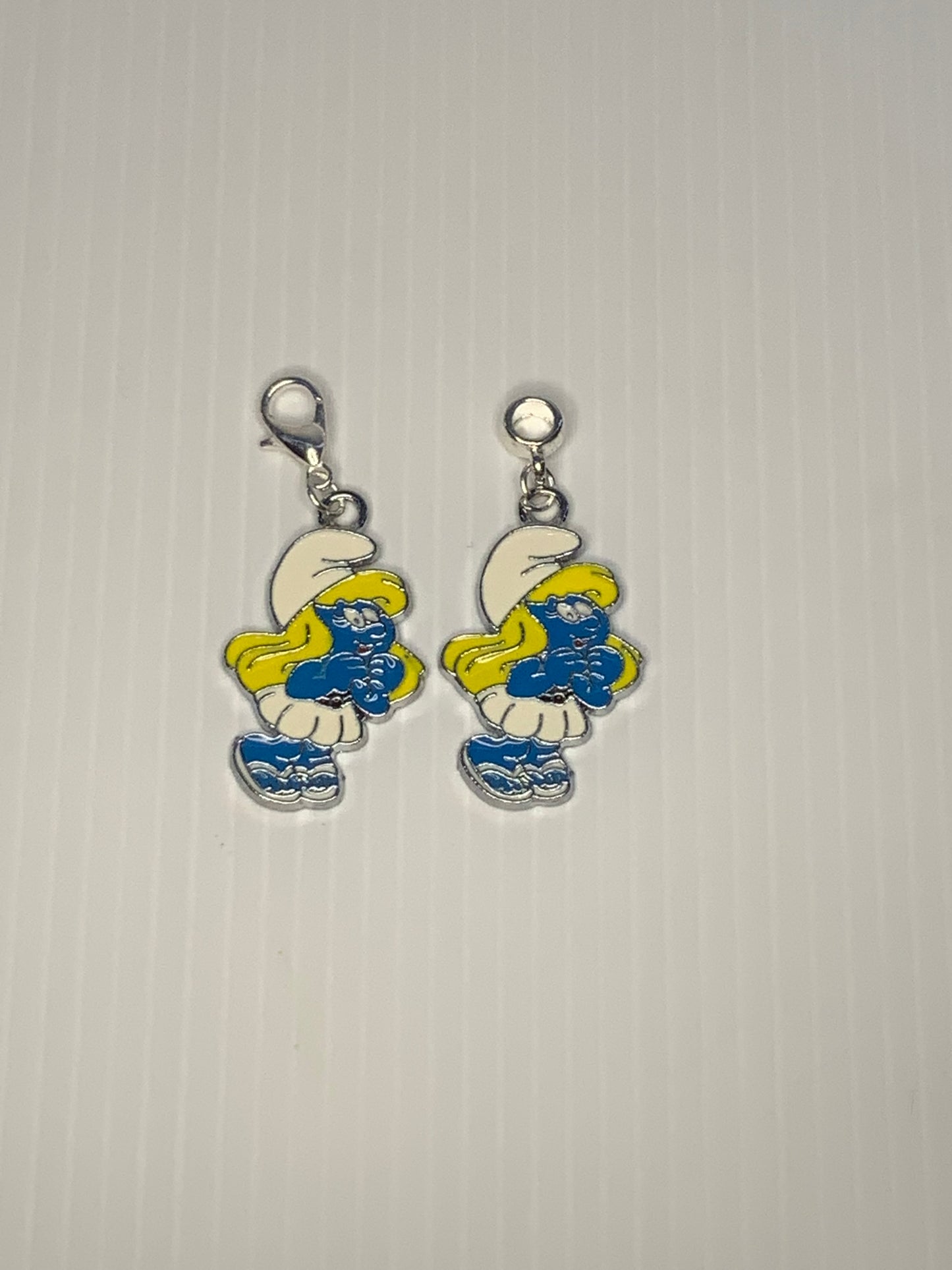 Smurfette Style 2  Charm Clip-On, European, KeyRing, Zipper Pull, Handbag Dangle,Bracelet