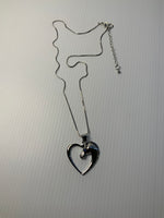 Silver tone Heart Shaped Horse Pendant Fashion Necklace Equestrian