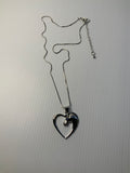 Silver tone Heart Shaped Horse Pendant Fashion Necklace Equestrian