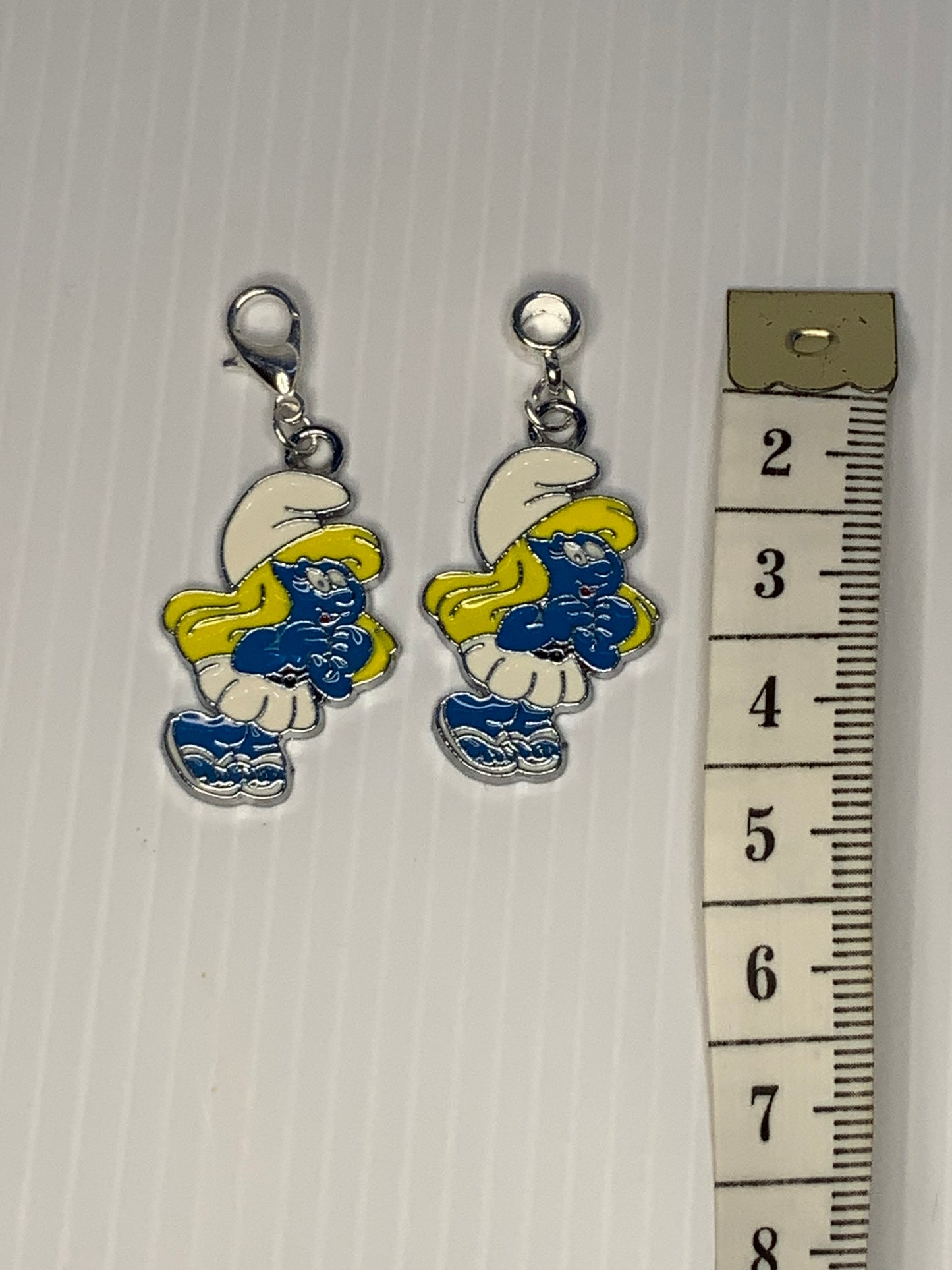 Smurfette Style 2  Charm Clip-On, European, KeyRing, Zipper Pull, Handbag Dangle,Bracelet
