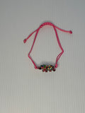 Adjustable Cord Bracelet with Elephant Charm - Assorted Colours