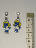 Smurfette Style 1  Charm Clip-On, European, KeyRing, Zipper Pull, Handbag Dangle,Bracelet