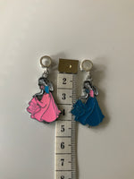 Princess Charm Clip-On European Bail  Bag Dangle Zipper Pull Key ring Charm