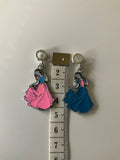 Princess Charm Clip-On European Bail  Bag Dangle Zipper Pull Key ring Charm