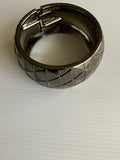 Dark Charcoal  Round thick Bangle Bracelet lightweight lever opening Gift Casual